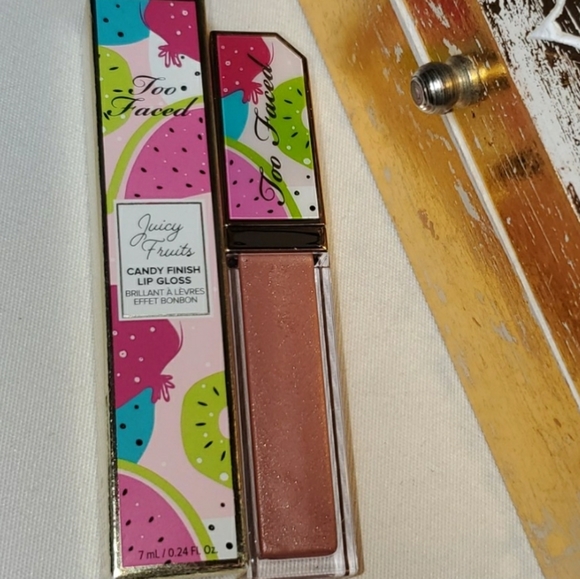 Too Faced Tutti Frutti Lip Glaze, Grin & Bare It - Picture 3 of 5